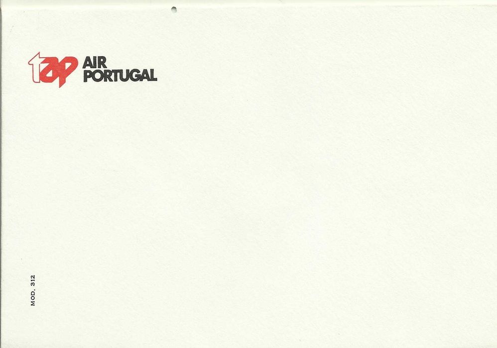 TAP AIR PORTUGAL - envelope anos 80