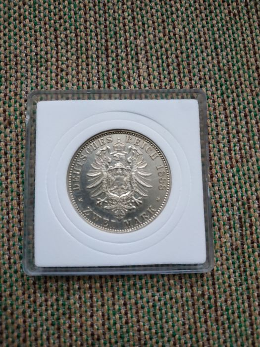 2 марки 1888 рік срібна монета