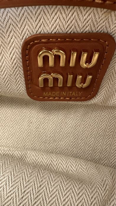 Torebka Miu Miu Brązowy Zamsz