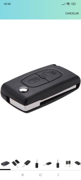 Carcaça nova para chave automóvel