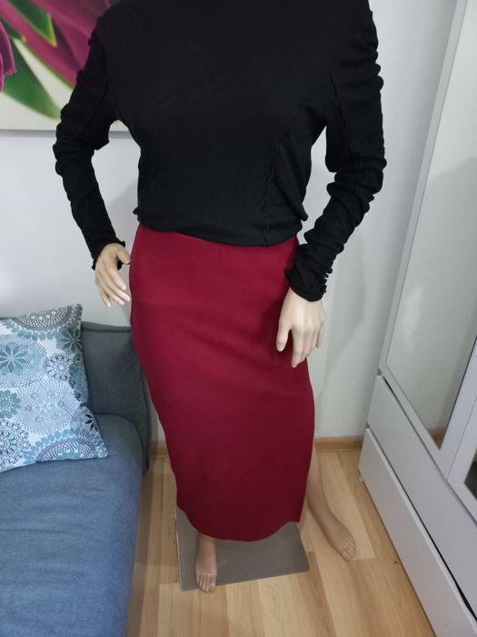 Spódniczka maxi z rozcięciem prazek S Bocca