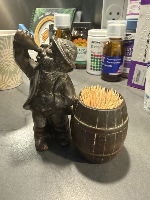 Подставка  под зубочистки бронза