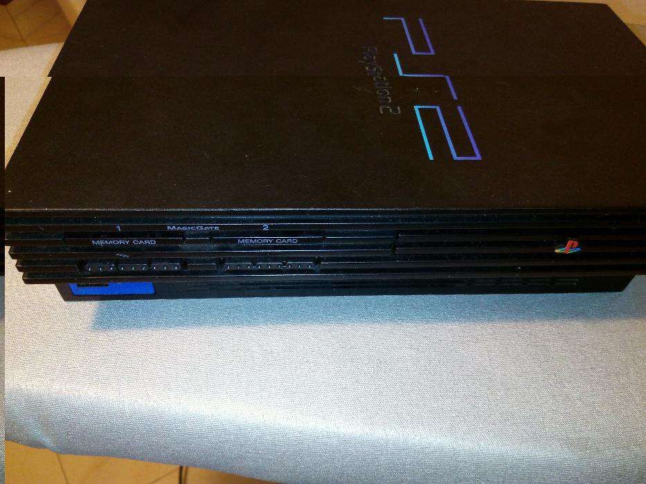 PS2 com acessorios e jogos