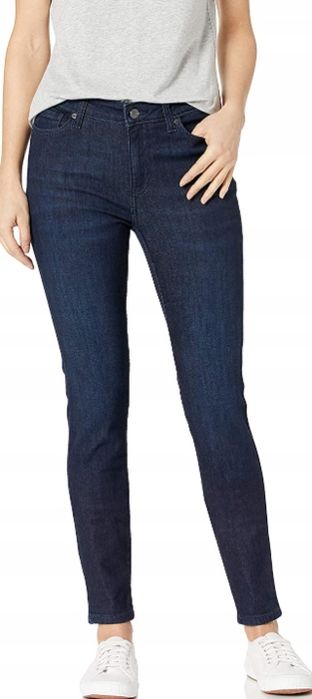 Amazon granatowe jeansy damskie rurki 36 1spx