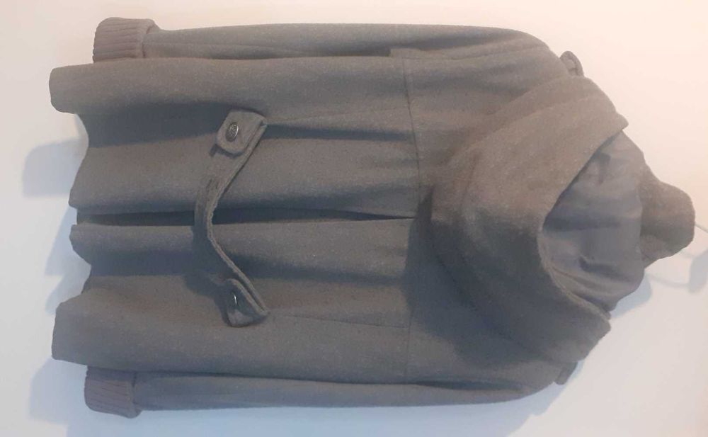 Płaszcz szary z kapturem wełniany Pepe Jeans XS