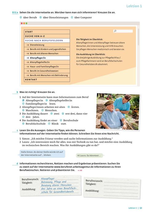 Im Berufssprachkurs A2, B1, B2, C1