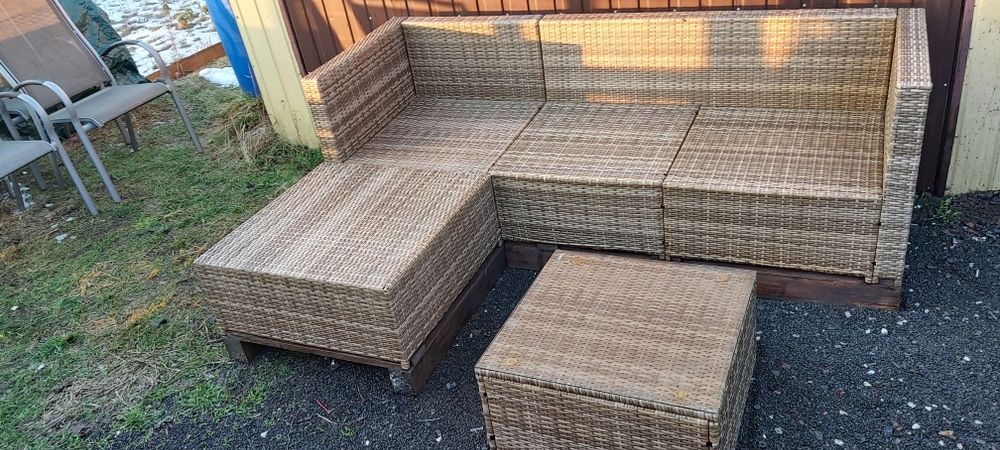 Zestaw ogrodowy rattanowy ratan balkon altanka ogród taras