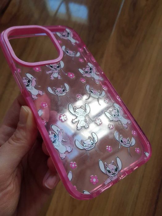 Obudowa na telefon iPhone 13Pro Angel Stitch Disney Primark różowa