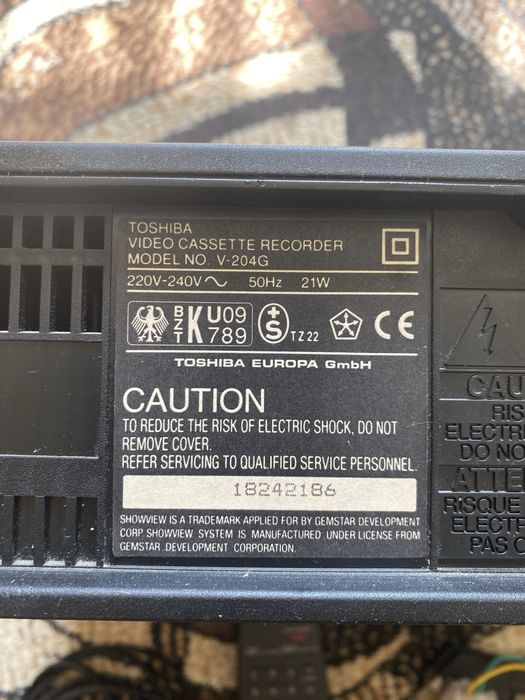 Відеомагнітофон Toshiba, видеомагнитофон, видик