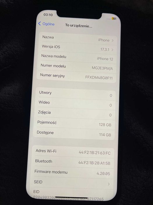 Apple iPhone 12 128gb 97% kondycji baterii 100% sprawny