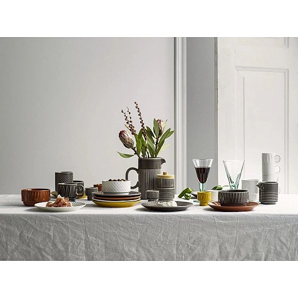 Talerz Sagaform Coffee, czerwony, ceramika, śred. 20 cm