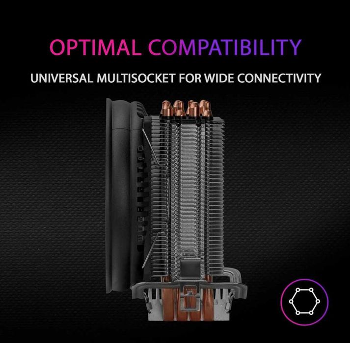 Mars Gaming MCPUBK chłodzenie radiator procesora 11cm 160 W