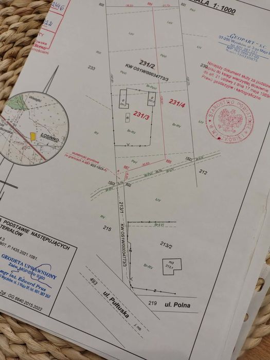 Siedlisko w Łosinnym, blisko Wyszkowa