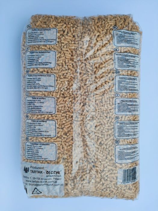 Pellet Tartak Olczyk Premium Quality| Klasa A1 Najwyższa jakość! Pelet