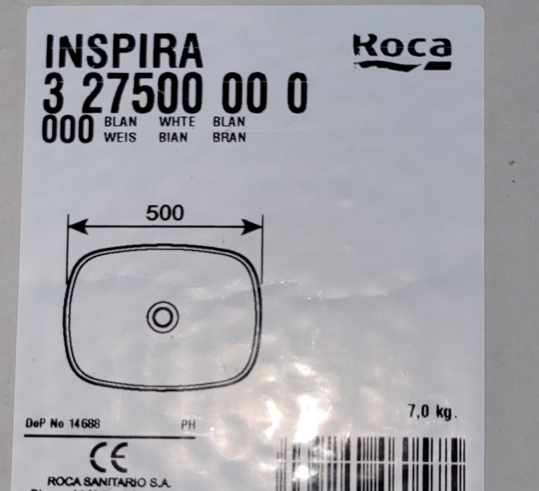 Umywalka roca inspira  soft 50x37