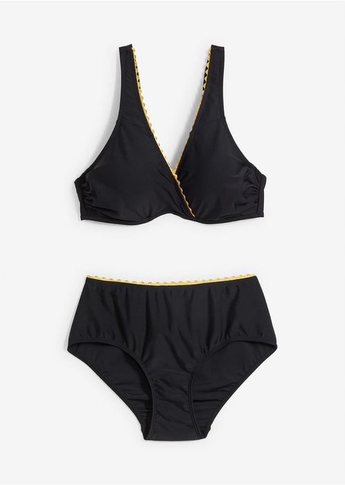 B.P.C bikini czarne z fiszbinami usztywniane ^38(75E)