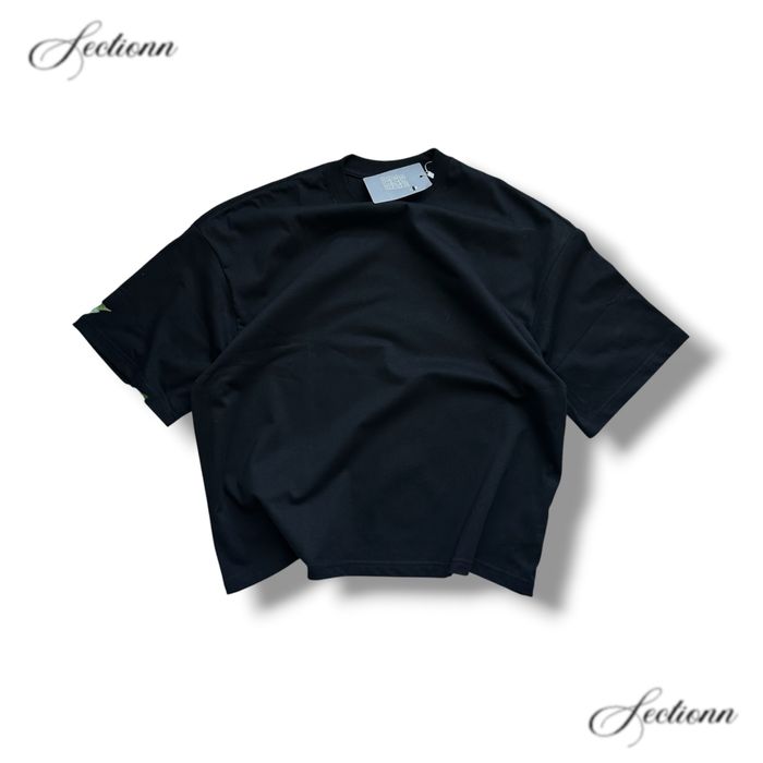 Boxy fit oversize baggy black tee cropped base racer jaded широка кропнута оверсайз чорна беггі баггі базова оверсайз футболка боксі