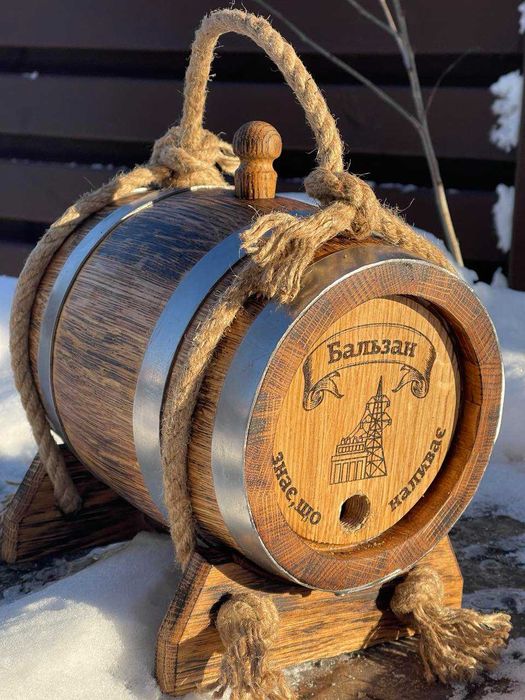 Бочка діжка дубовая для напоїв алкоголя самогона вина