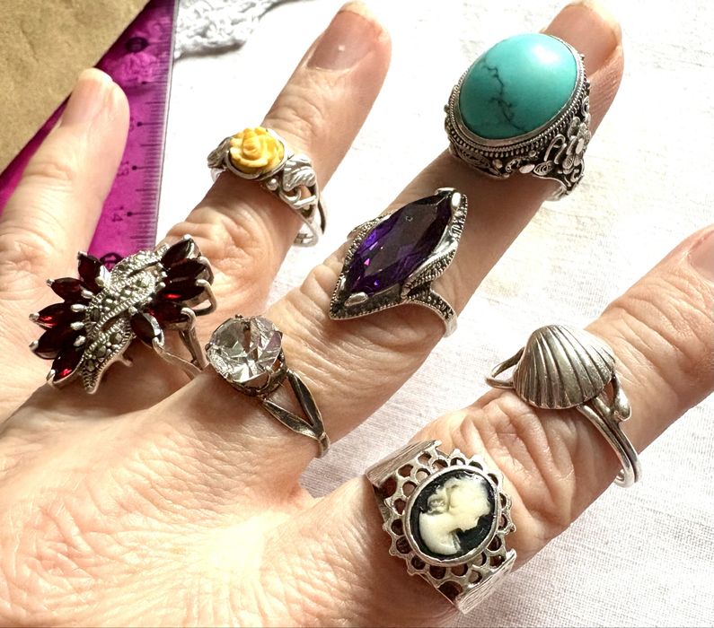 Stara srebrna bransoletka art deco przedwojenna topaz vintage unikat!