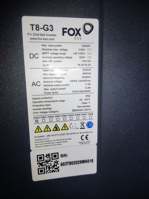 Falownik foxess T8 G3 8kw