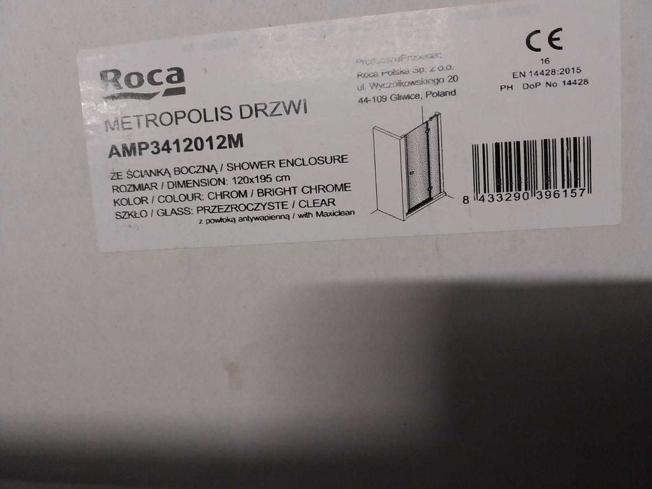 Drzwi kabina prysznicowa nowa 120x195