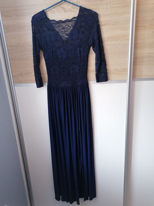 Sukienka maxi granatowa