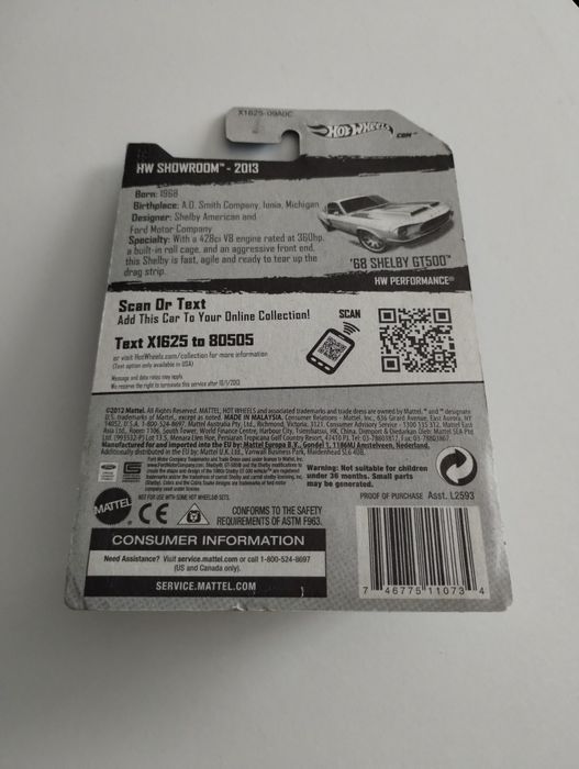 Hot Wheels '68 Ford Mustang Shelby GT500