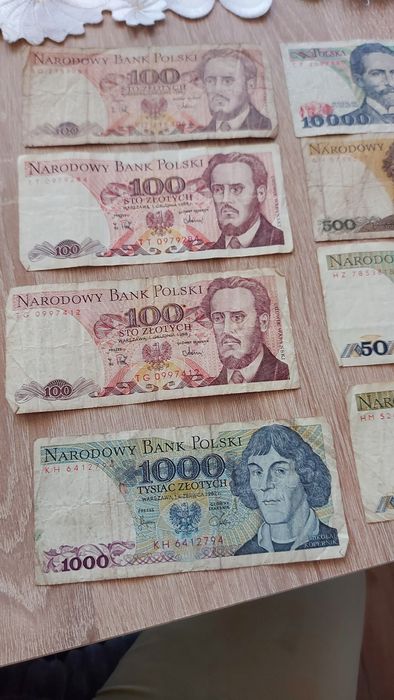 Zestaw banknotów prl