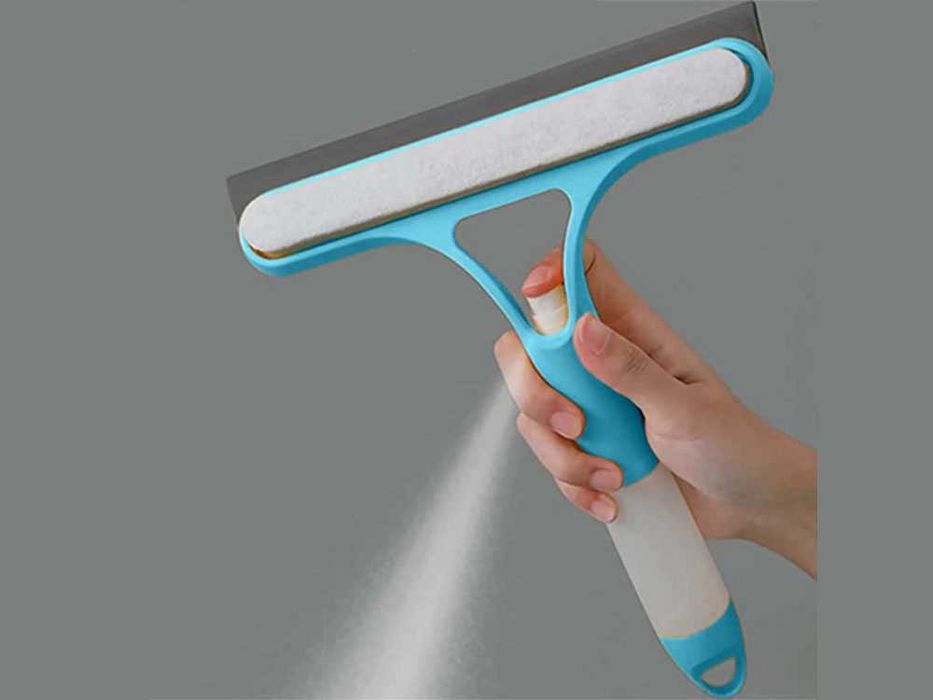 Szczotka myjka do szyb i kabin ze ściągaczką spray