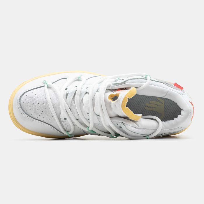 Кросівки Nike SB Dunk Low x OFF-White Silver Swoosh premium | Кроссовки Найк жіночі
