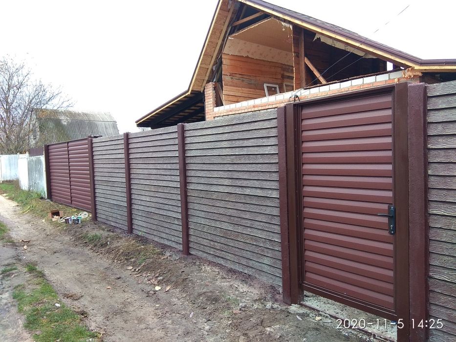 Установка еврозабора,ворот, секционных заборов,покраска, изготовление.