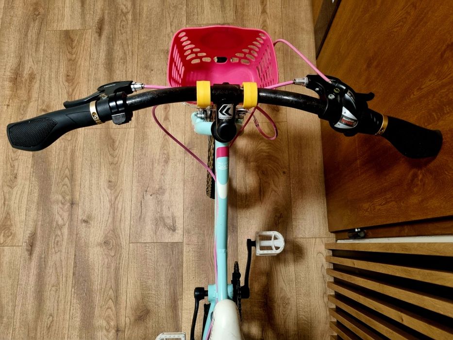 Kross Nelly Miętowy z koszykiem Rower dziecięcy Koła 20 cali