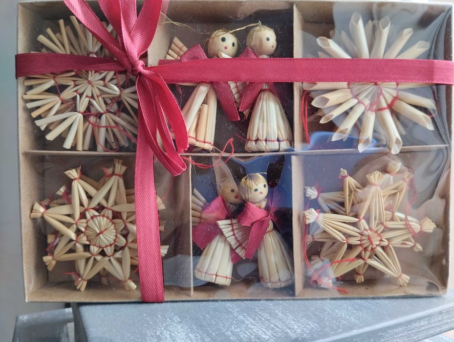 Ozdoby słomiane zawieszki rustykalne dekoracje że słomy