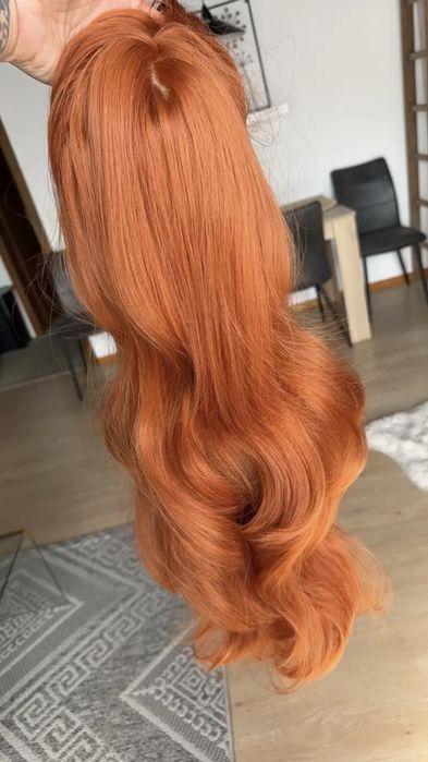 Peruka ruda długie włosy jak naturalne