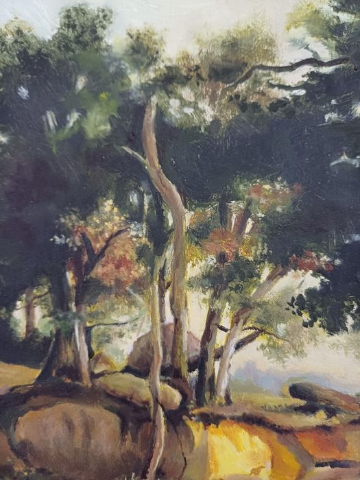 Obraz " Las Fontainebleau " - J.B.C. Corot - olej  - kopia