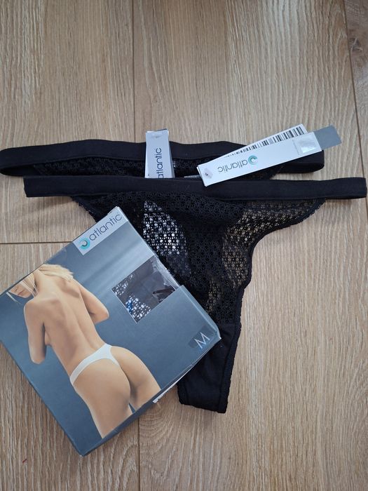 Stringi damskie Atlantic, rozmiar M, 2PACK, koronkowe