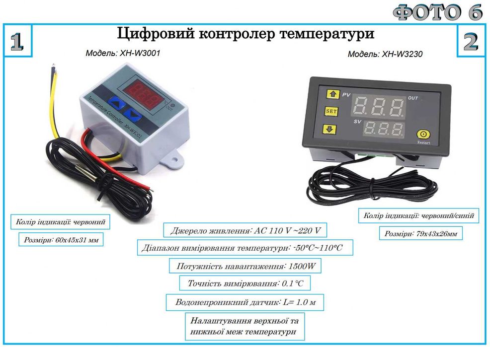 Цифровий термометр-гігрометр термостат(інкубатор холодильник акваріум)