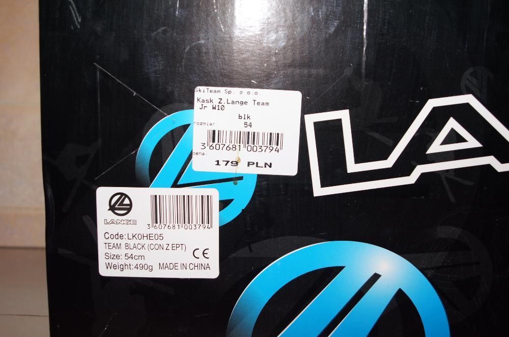 Kask LANGE Team Black roz. 54 cm, jak Nowy