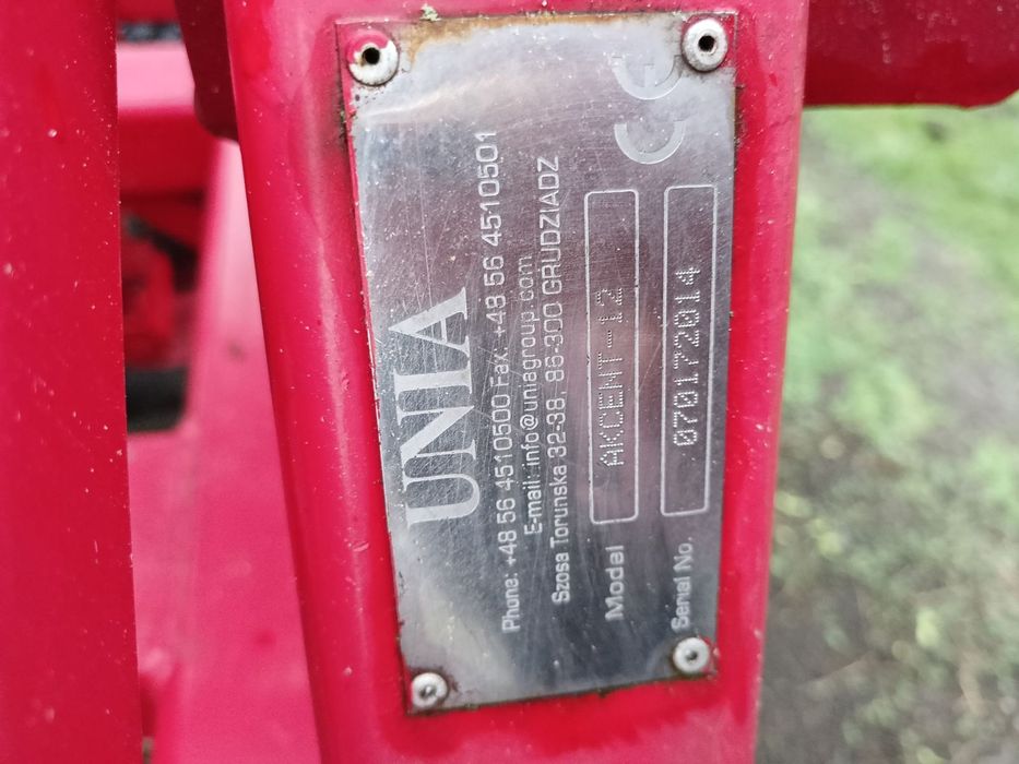 Пружинна борона UNIA AKCENT 12, штригельна, пружина d 7 мм, 2014 р.в.