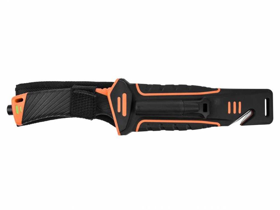 Nóż o stałej klindze Ganzo G8012-OR z krzesiwem i ostrzałką