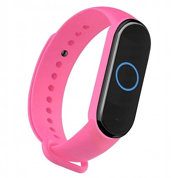 Silikonowa opaska do Xiaomi Mi Band 5 różowa