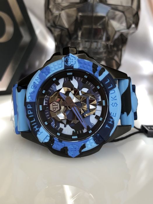 Новинка! Чоловічий годинник Philipp Plein The $kull Blau