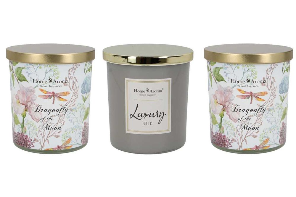 ŚWIECZKI świece ZAPACHOWE w szkle Zestaw 3 x 300g