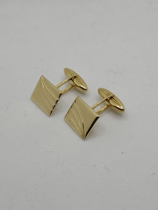 Złote spinki do koszuli, złoto 585