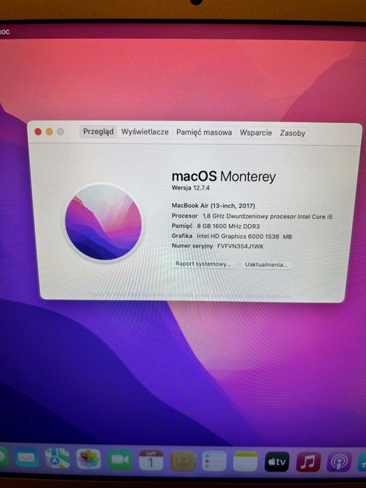 MacBook Air 13” 2017 | 8gb RAM | 128 gb SSD | gotowy do pracy