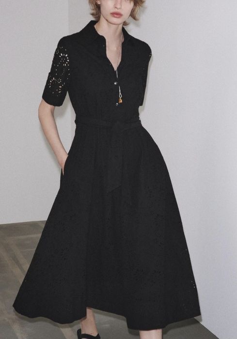 Sukienka midi Zara czarna