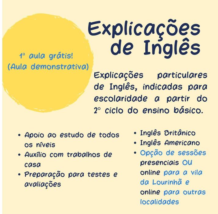 Explicações de Inglês na Zona Oeste
