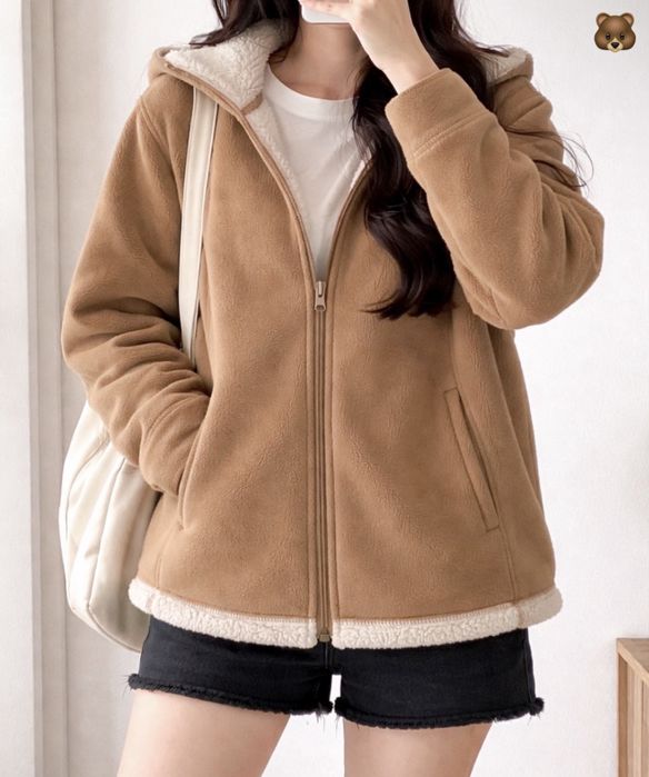 Damski beżowy  brązowy Polar L 49 faded glory vintage oldchool bluza polarowa tanio wyprzedaż