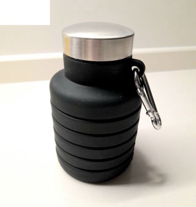 Garrafa de silicone dobrável