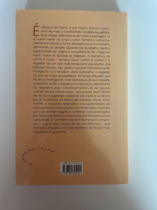 Livro O cemitério dos sem nome - Patricia D. Cornwell